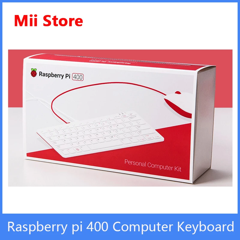 Комплект клавиатуры для персонального компьютера Raspberry pi 400, 4 ГБ оперативной памяти, 1,8 Г процессора Cortex-A72, Встроенный WiFi Bluetooth, Официальное питание SD-карты