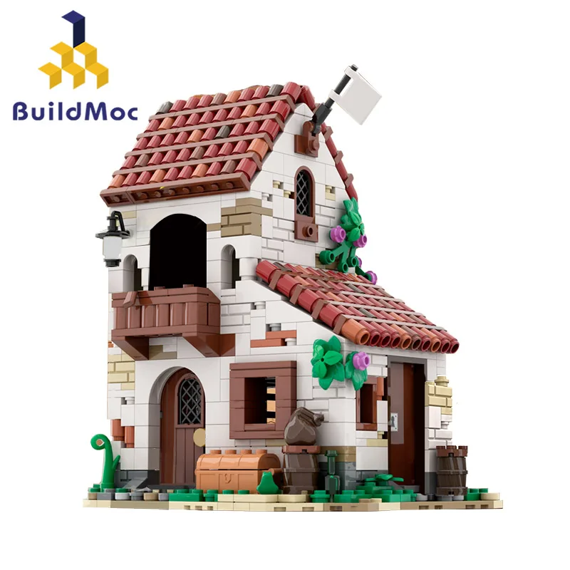 Крепость Эльдорадо-Дом солдат империи Пираты залива Барракуда Набор строительных блоков BuildMoc Architecture Детский подарок на день рождения