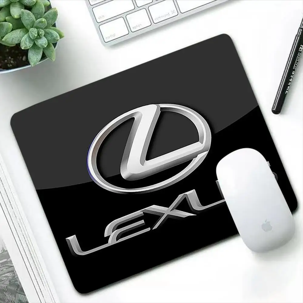 Логотип автомобиля L-LEXUS, Маленький Коврик для мыши XS, Компьютерный прочный Настольный Коврик, Офисные аксессуары, Клавиатура, Коврик для мыши, Игровой Резиновый коврик для стола