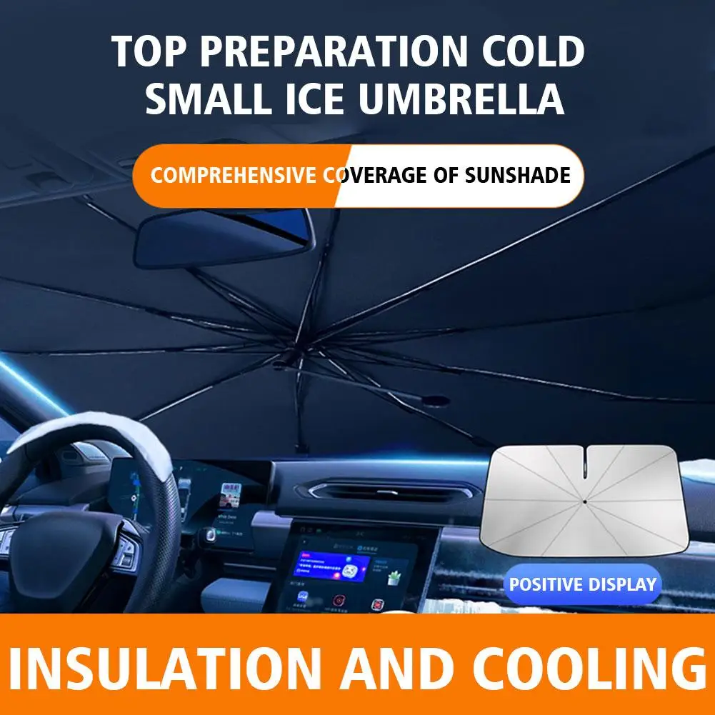 Модернизированный зонт от солнца на лобовом стекле автомобиля с поворотом на 360 °, Гибкая ручка, Автомобильный солнцезащитный козырек, крышка переднего окна для автомобиля Sunsha E2I3