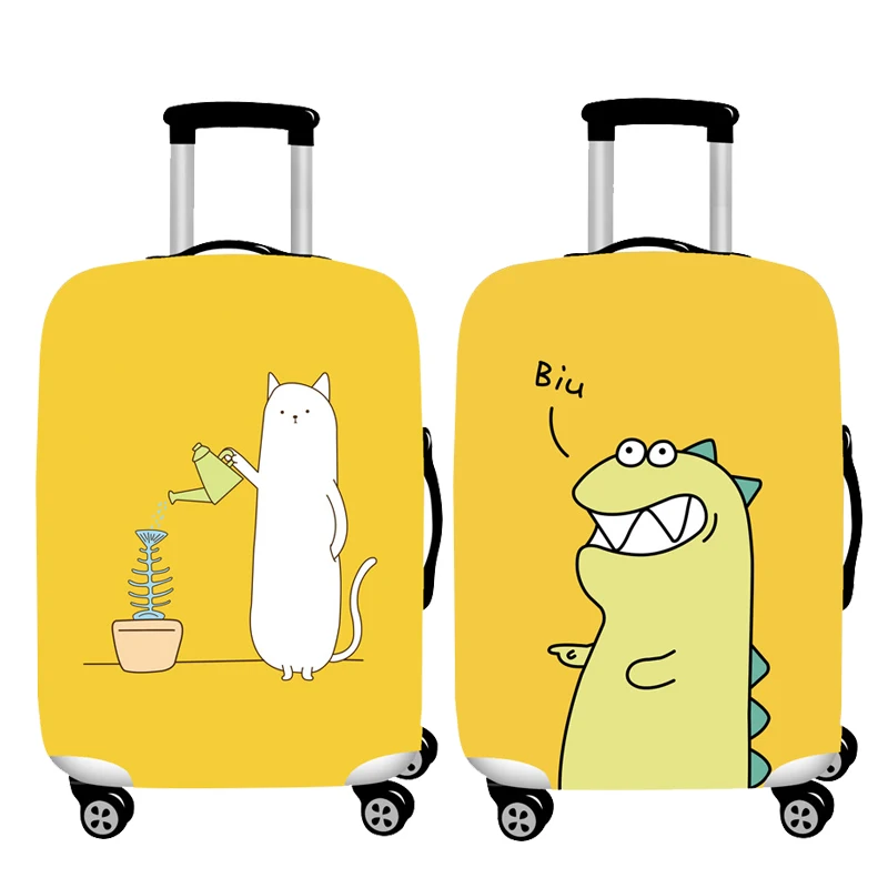 Модный защитный чехол для багажа с мультяшным рисунком для 18-32-дюймового чемодана-тележки, пылезащитный чехол, Утолщающие эластичные чехлы для багажа