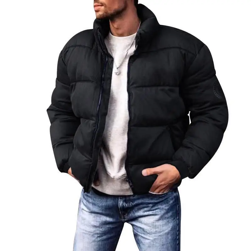 Мужская зимняя куртка-парка с теплым стоячим воротником, утолщенные зимние куртки