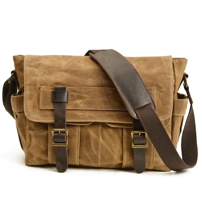 Мужская сумка-мессенджер в английском стиле, ретро-холщовый школьный ранец, портфель для подростков, сумки для ноутбуков, водонепроницаемая сумка через плечо