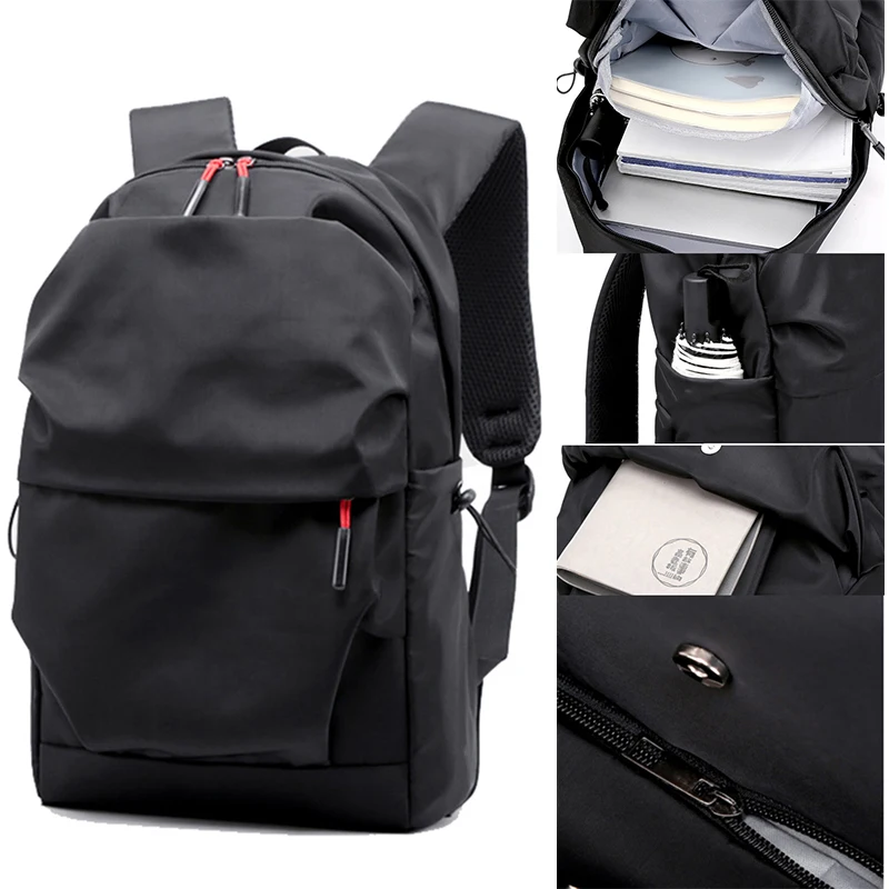 Мужской 15,6-дюймовый рюкзак для ноутбука, Подростковый плиссированный школьный рюкзак, Дорожная студенческая нейлоновая спортивная школьная сумка для книг, комплект для мужчин, женщин, Женщин