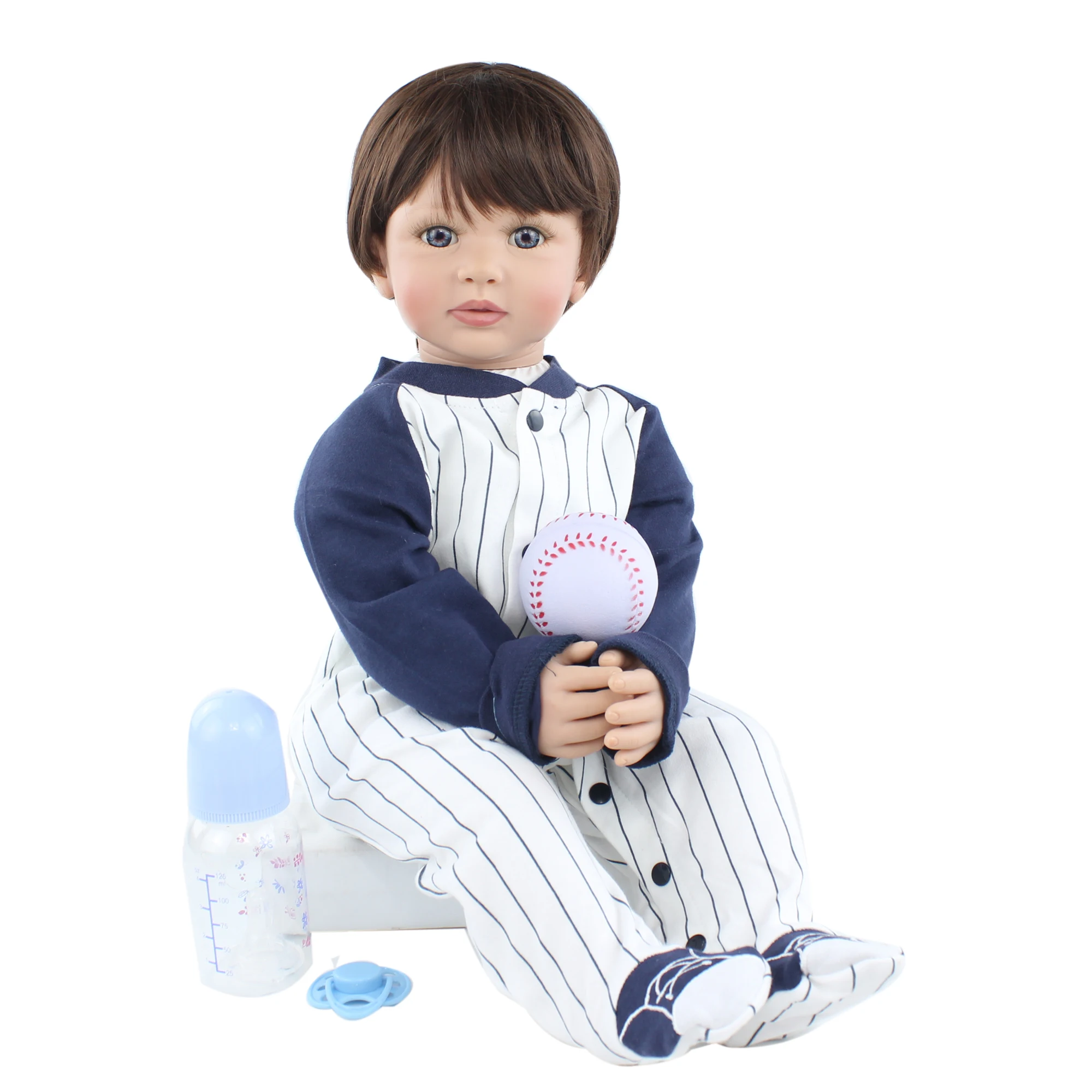 Мягкая силиконовая кукла Реборн 60 см, игрушка для девочки, виниловый малыш, мальчик с тканевым Боди, Живое платье, подарок Boneca на день рождения