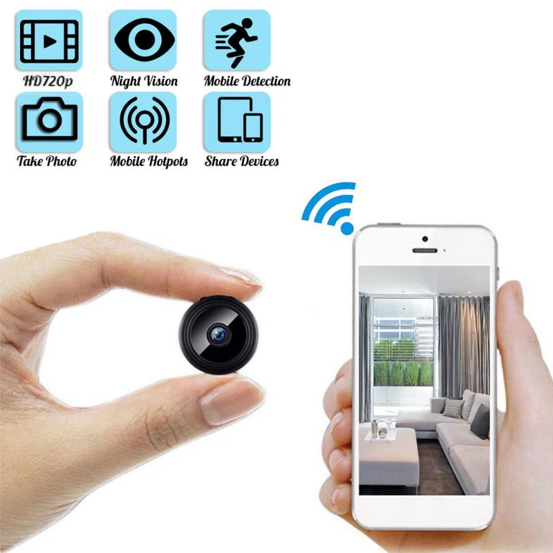 Новая 1080P IP Security Micro Camera Беспроводная Wifi Камера Дистанционного Управления Видеонаблюдением Ночного Видения Mobile Detection Recorder Cam
