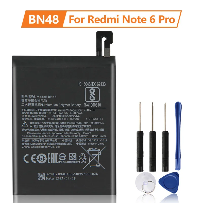 Новая Сменная батарея телефона BN48 для Xiaomi Redmi Note 6 Pro Note6 Pro 4000 мАч