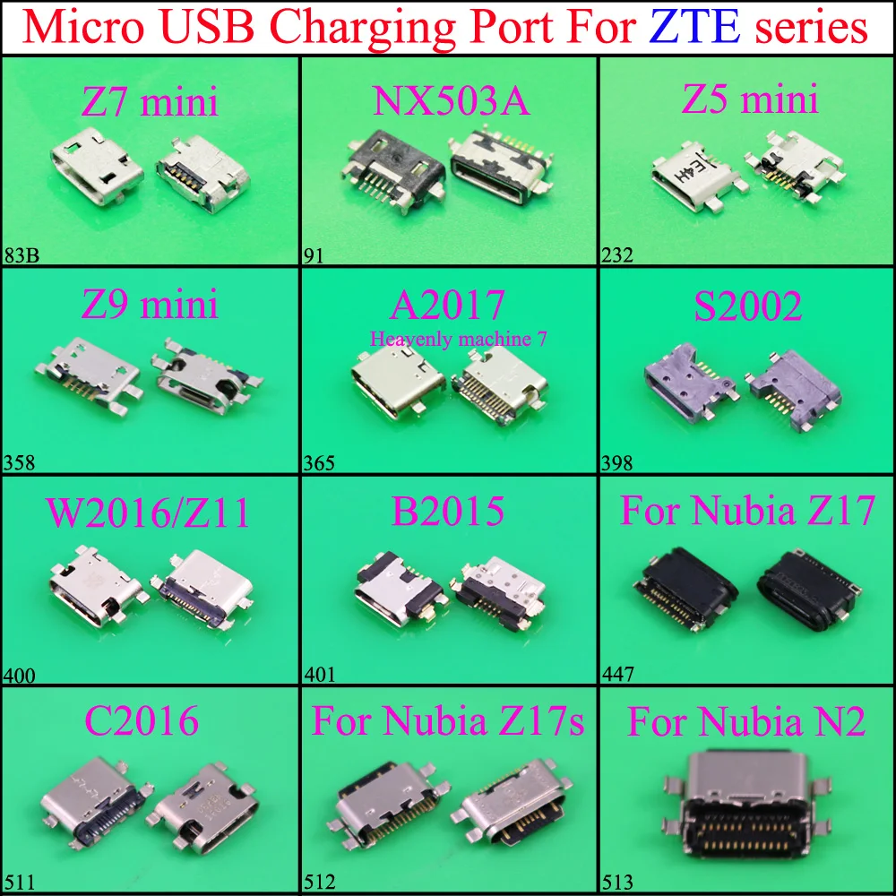 новый разъем mini jack для зарядки порта док-станция для ремонта разъема type C micro usb для ZTE C2016 A2017 Z7 NX503A Z5 Z9 замена