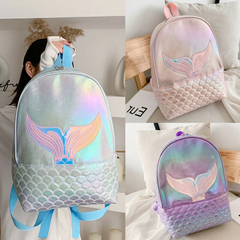 Новый рюкзак с блестками в виде рыбьего хвоста для девочек, Детская Большая школьная сумка на молнии Dream, красочный рюкзак для подростков, школьная дорожная сумка