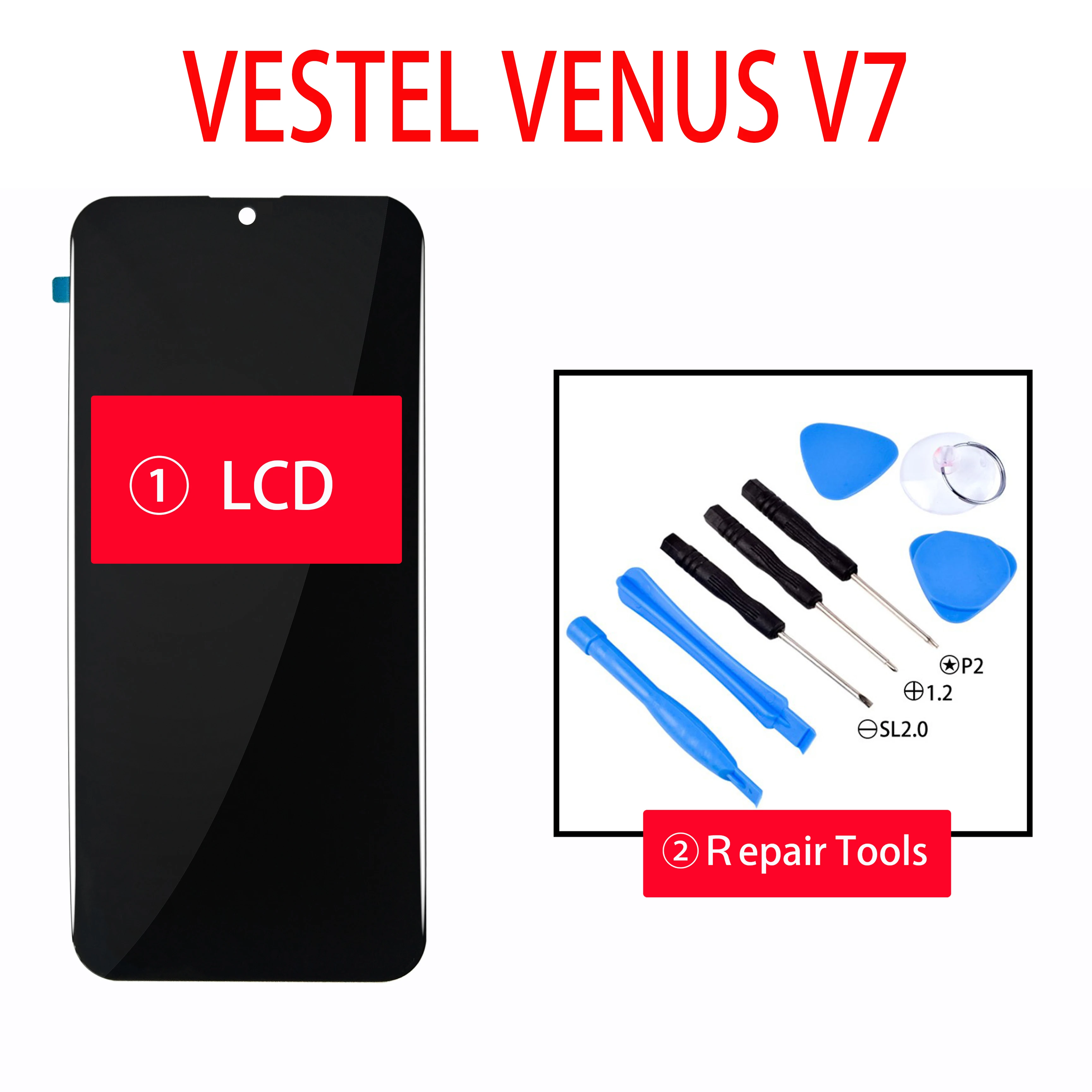 Новый сенсорный экран 6,3 дюйма для VESTEL VENUS V7 с ЖК-панелью, объектив, стекло, дигитайзер