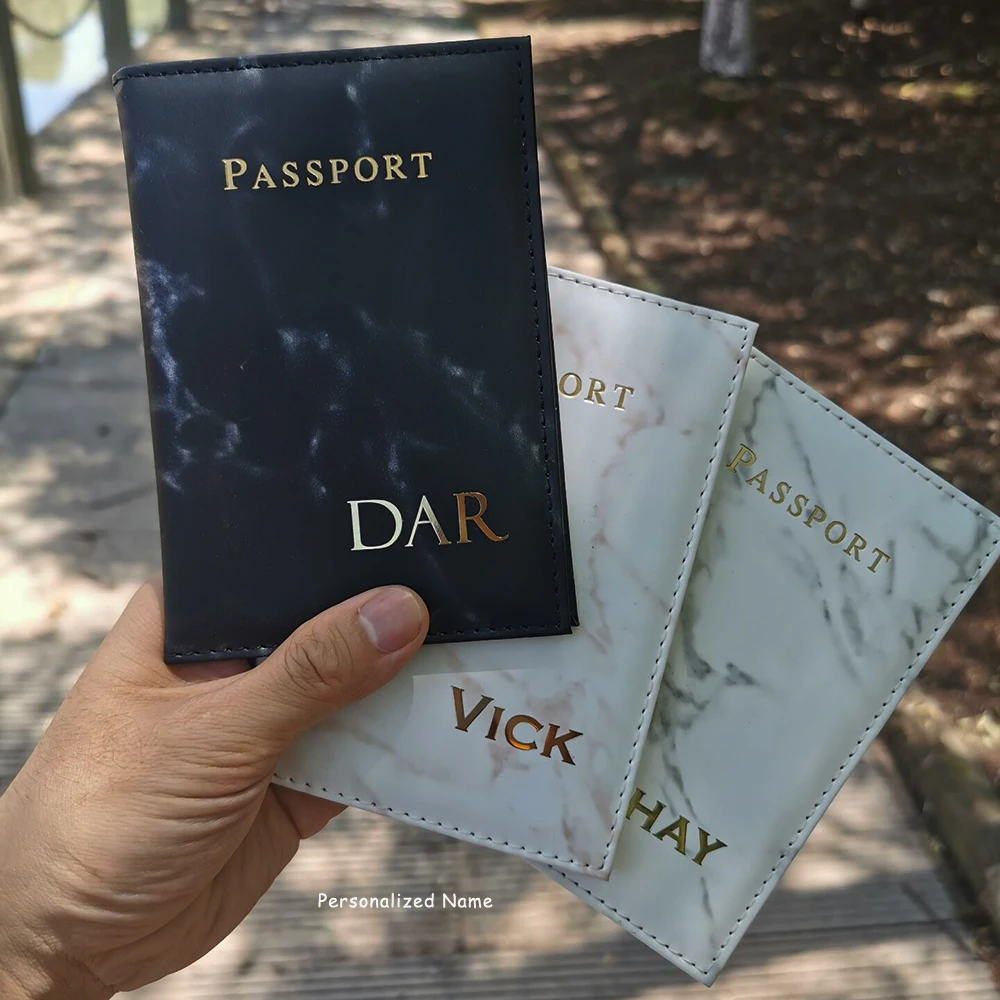 Обложка для паспорта с индивидуальным названием, Дорожный бумажник, обложки для паспортов с золотыми буквами Passeport Personnalisé