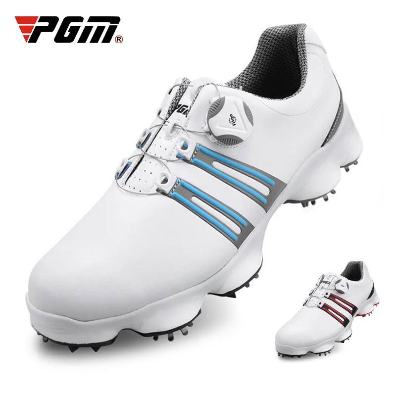 Обувь для гольфа PGM Мужская водонепроницаемая спортивная обувь Шипы противоскользящие спортивные кроссовки Мужские ручки пряжки обувь для гольфа XZ102
