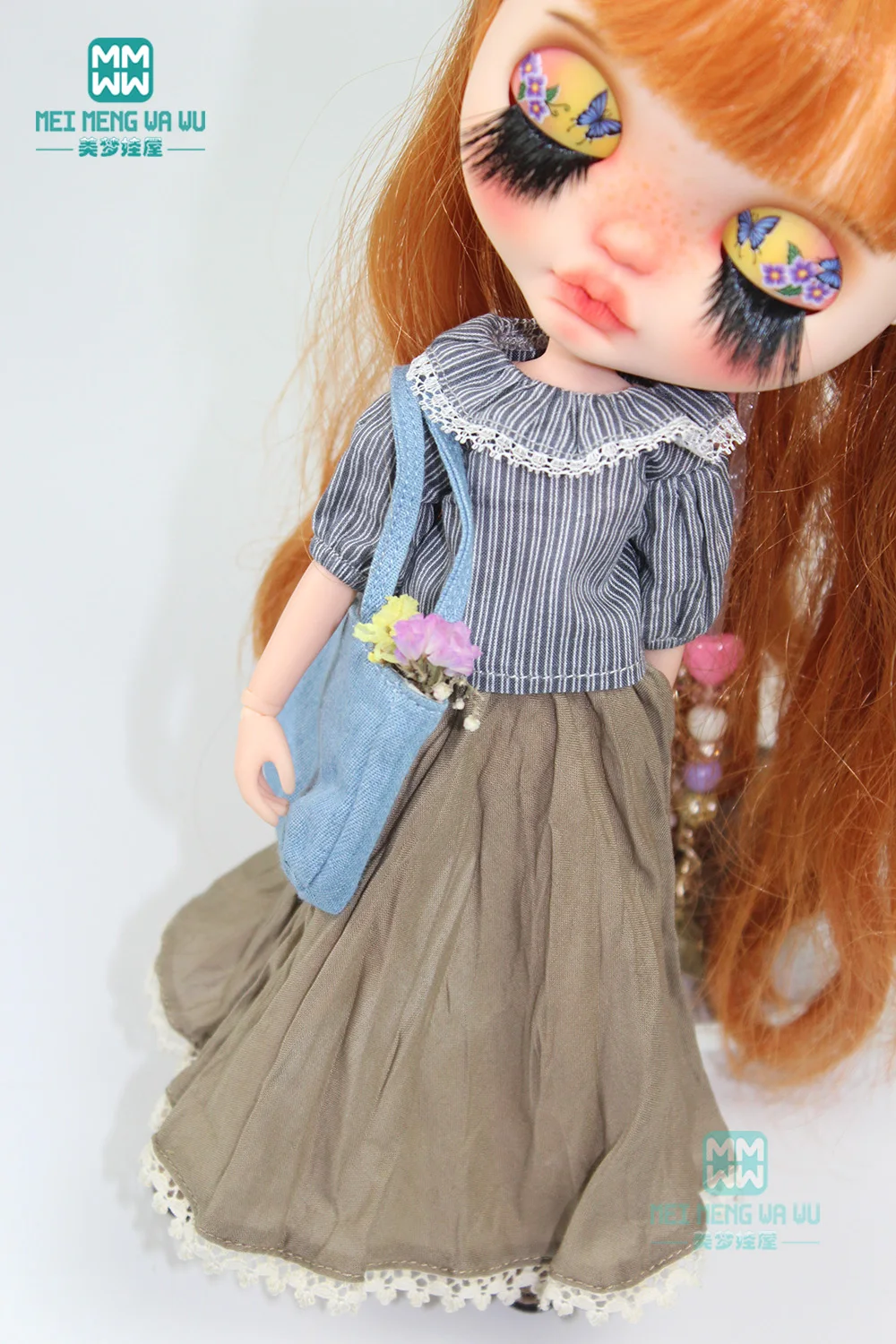 Одежда для куклы fit Blyth Azone 1/6 аксессуары для кукол модная рубашка с принтом, платье цвета хаки