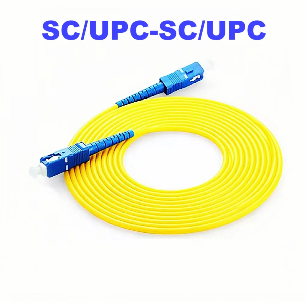 Одномодовый Волоконно-оптический соединительный кабель SC Simplex, UPC, SM, 3,0 мм, 9, 125 мкм, FTTH, Волоконный шнур, Перемычка, 1 м, 2 м, 3 М, 5 м, 50 шт.