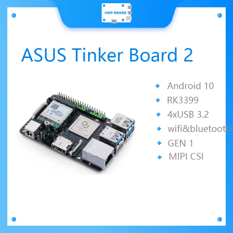 Одноплатный компьютер на базе ASUS Tinker Board 2 Rockchip RK3399/Поддержка SBC Android 10/Ubuntu Tinkerboard2/Tinker2b