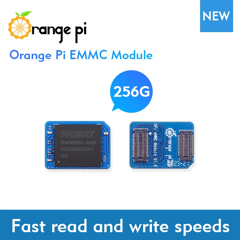Оранжевый Модуль Pi 256GB EMMC для платы OPI 5 Plus с высокой скоростью чтения и записи