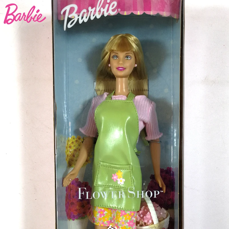 Оригинальная кукла Барби Цветочный магазин 1999 Милая улыбка Блондинки Модные куклы Игрушки для девочек Коллекция платьев садовника Специальное издание