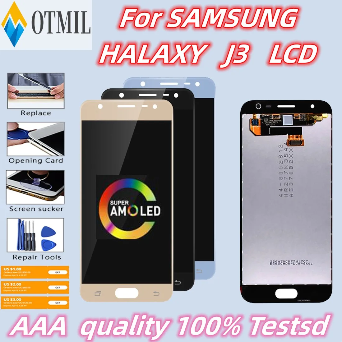 Оригинальный Super AMOLED ЖК-дисплей Для SAMSUNG GAlAXY J3 ЖК-дисплей С Сенсорным экраном и Цифровым Преобразователем В Сборе J330 J3 Pro J330F J330FN LCD
