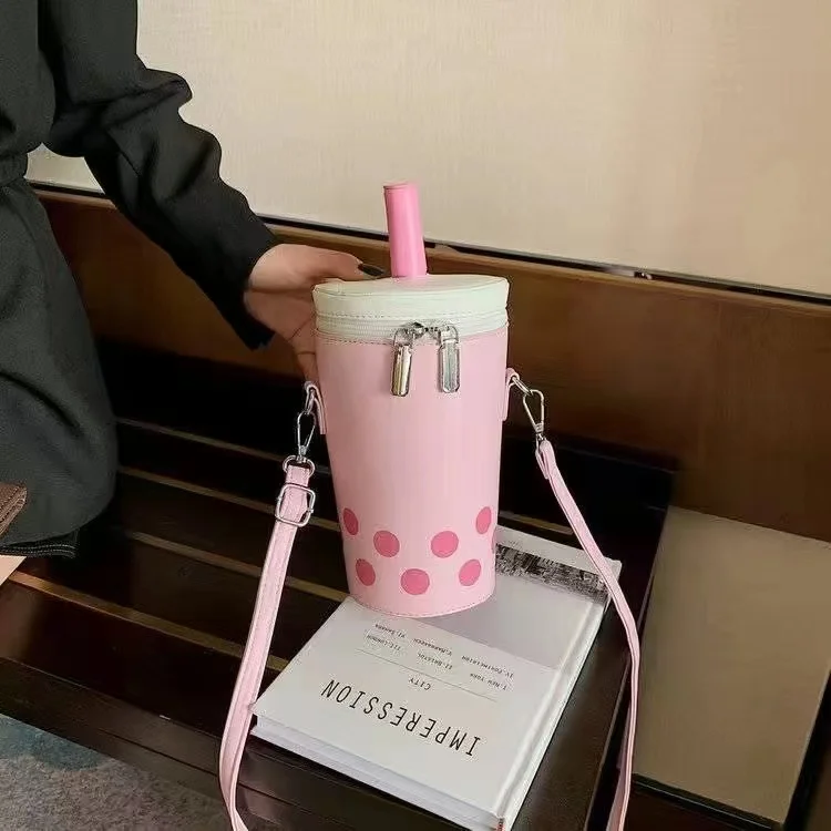 Персонализированная сумка для женщин, Модная сумка-ведро в форме чашки чая с молоком, сумка через плечо, сумка Kawaii Bubble Tea, Молочная сумка Boba