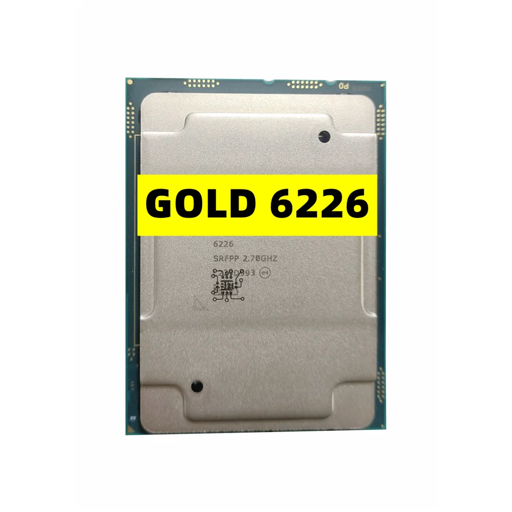 Подержанный процессор Xeon GOLD 6226 2,7 ГГц 19,25 М Кэш-памяти 12-Ядерный 24-потоковый 125 Вт Процессор LGA3647 GOLD6226 Бесплатная Доставка