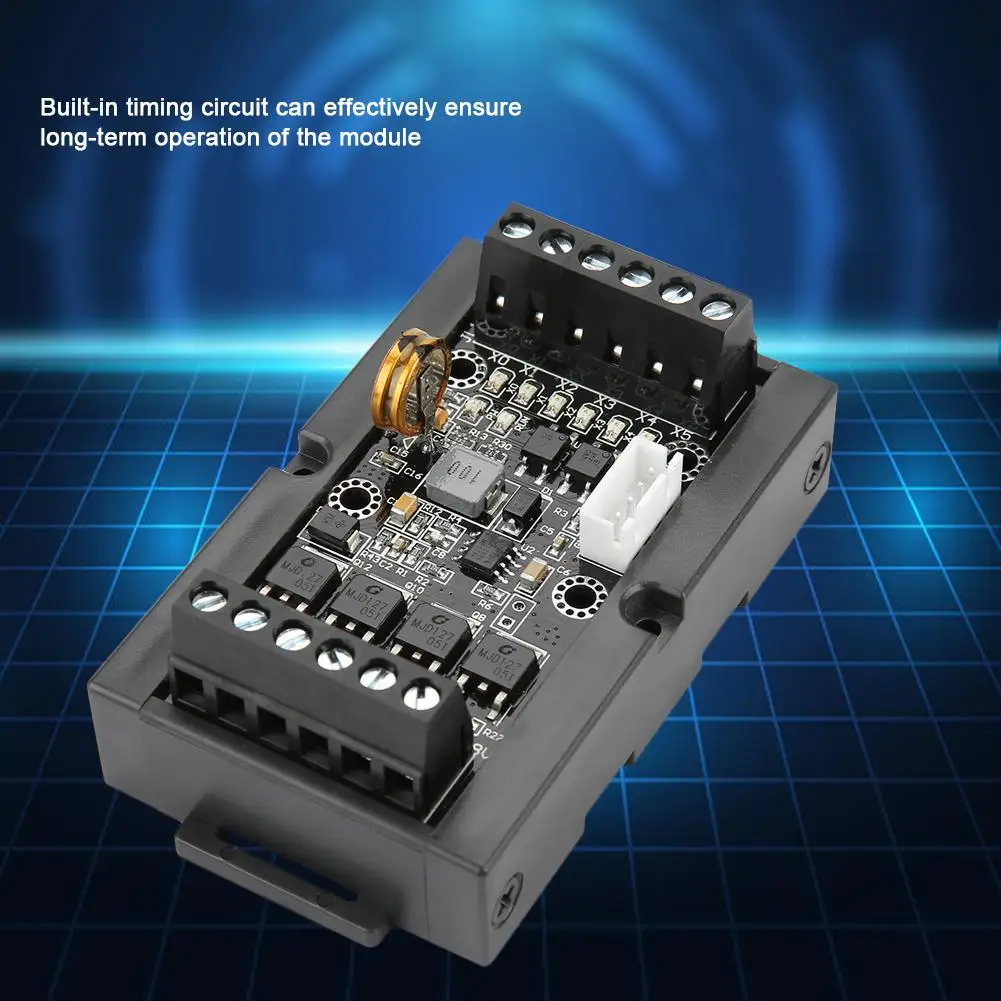 Промышленная плата управления ПЛК FX1N-10MT Программируемый модуль задержки реле с корпусом Электропитания