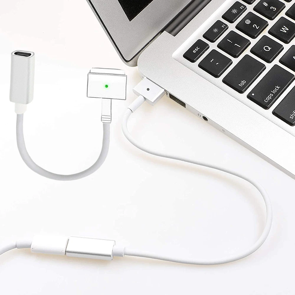 Разъем USB-C к Магнитному кабелю-адаптеру 1/2 для зарядки Macbook Pro Retina Air A1465 A1466 A1398 A1425 A1502