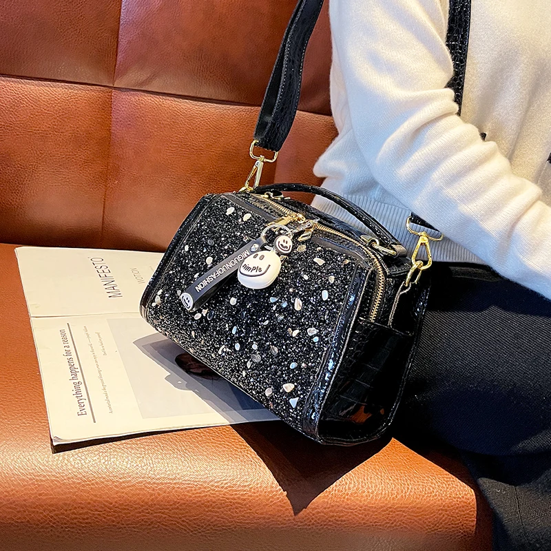 Роскошная сумка для женщин, блестящая женская сумка-тоут с верхней ручкой, сумка Ita, Брендовые дизайнерские сумки-мессенджеры через плечо
