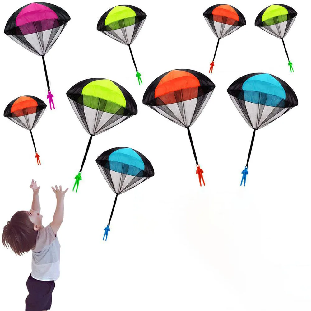 Ручной Бросок Мини-солдатика с парашютом, Забавная игрушка, детская игра на открытом воздухе, развивающие игрушки, Летающий парашют, спортивная игрушка для детей