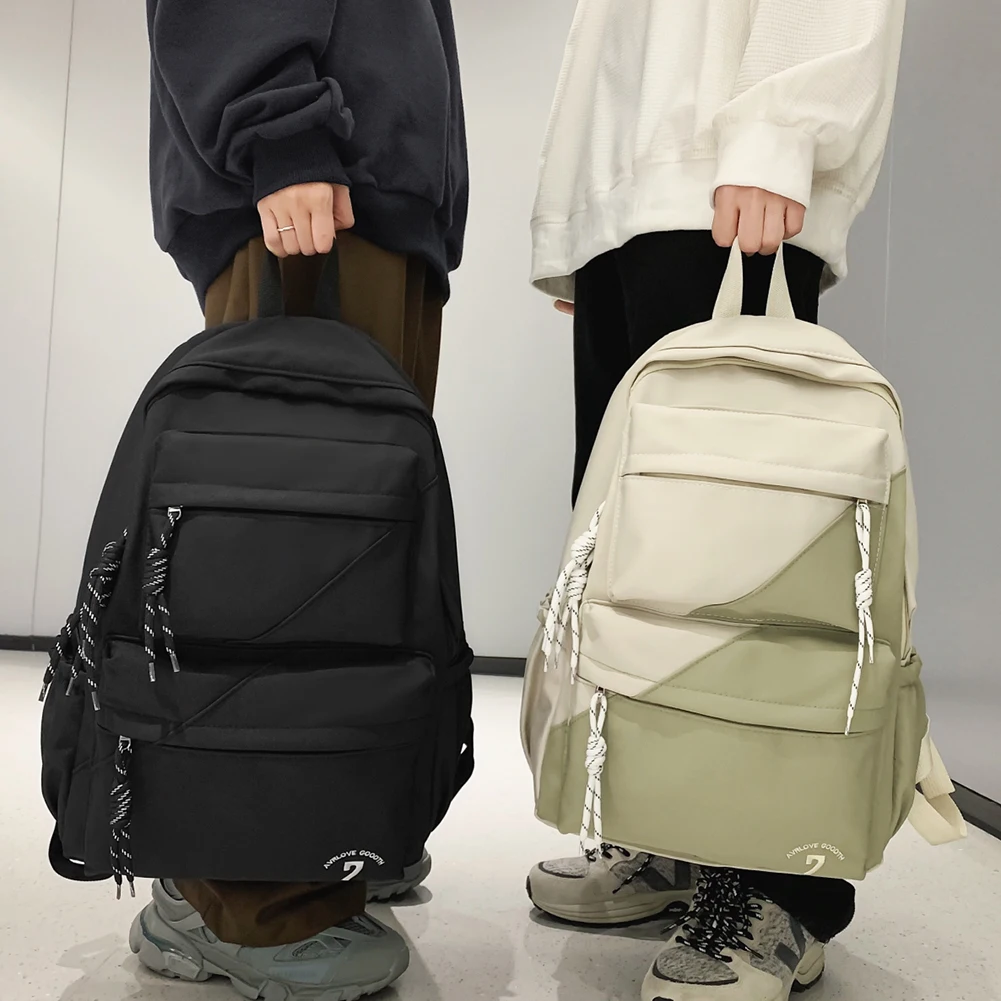 Рюкзак для студентов колледжа, подходящие по цвету повседневные сумки для книг, большой емкости, модный Регулируемый ремень для девочек-подростков и мальчиков