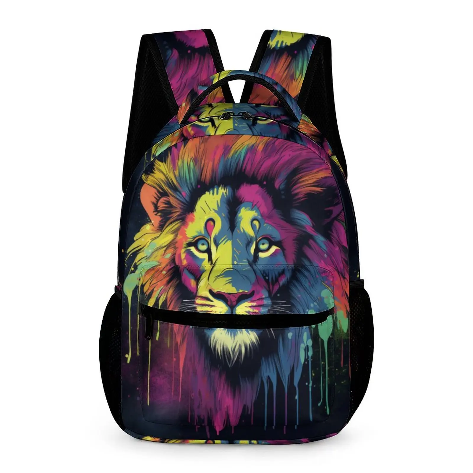 Рюкзак со львом, Дорожные рюкзаки Psychadelic Grafitti, Мужская уличная одежда, школьные сумки, красочный дышащий рюкзак