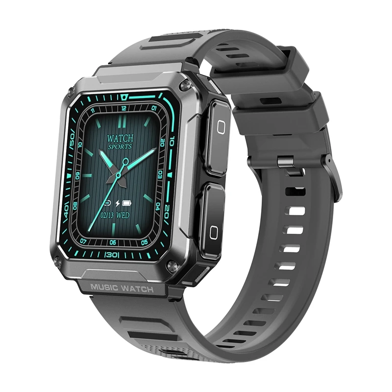 Смарт-часы T93 с музыкальными наушниками TWS, наушники для местной музыки, спортивные мужские умные часы