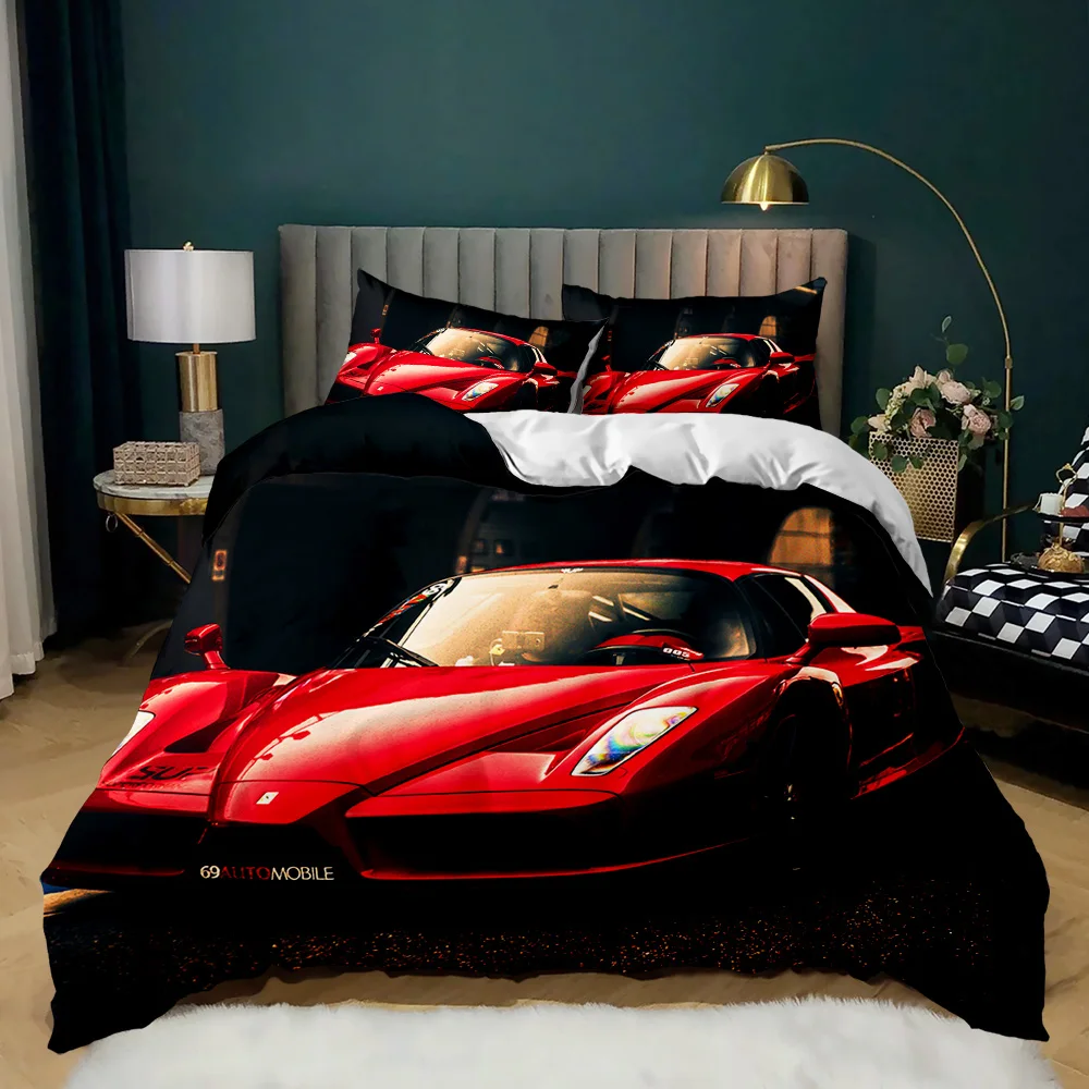 Спортивный Гоночный Автомобиль Cool Red Boy Детское Одеяло Durex Full Twin King Size 3шт Пододеяльник Комплект Постельного Белья Покрывало 200x200 240x220