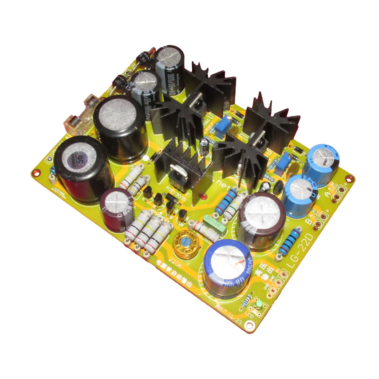 Универсальная плата регулятора высокого напряжения LM317 с 4 электронными вакуумными лампами PAMP желтого цвета