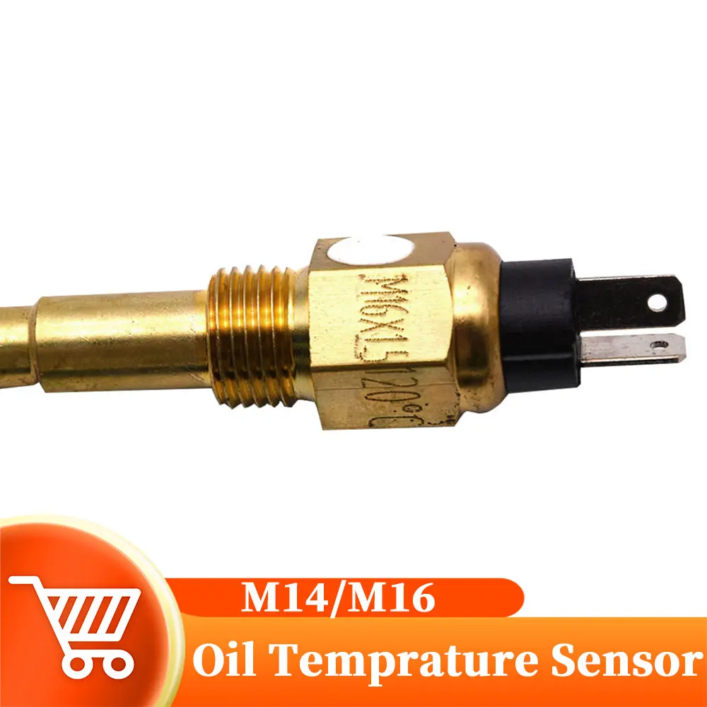 Универсальный датчик температуры масла M14X1.5 M16X1.5, пригодный для измерителя температуры масла, запчасти для дизель-генератора