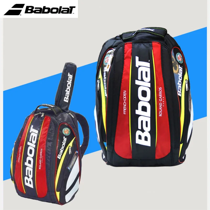Черный, Красный, Новый дизайн, Теннисный рюкзак BABOLAT, Многофункциональная Мужская Женская сумка для игры в сквош, Бадминтон, Теннисная сумка Большой емкости, 2 сумки для тенниса