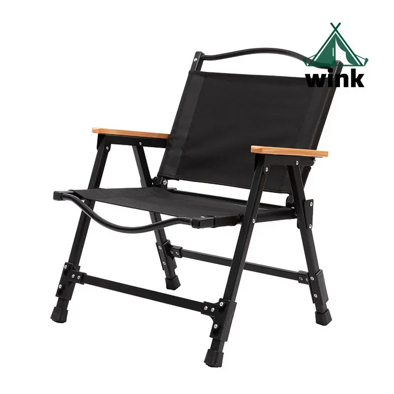 Черный съемный складной стул Kermit, Уличный Портативный Походный стул из алюминиевого сплава, Новый пляжный стул