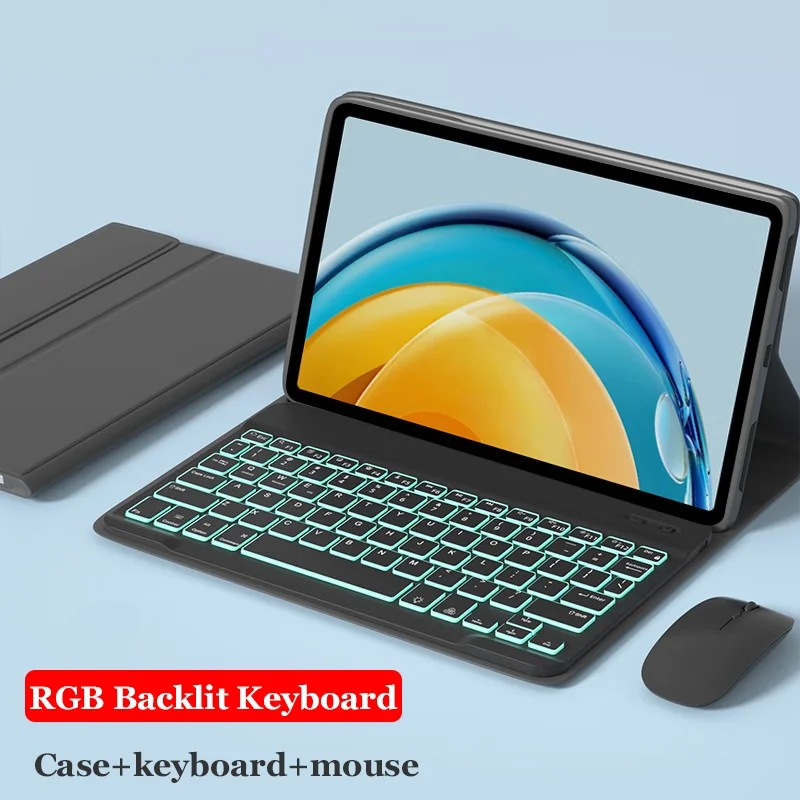 Чехол для клавиатуры с подсветкой и мышью для Vivo Pad Air 2023 для Vivo Pad, 11-дюймовый съемный магнитный чехол для клавиатуры RGB Bluetooth