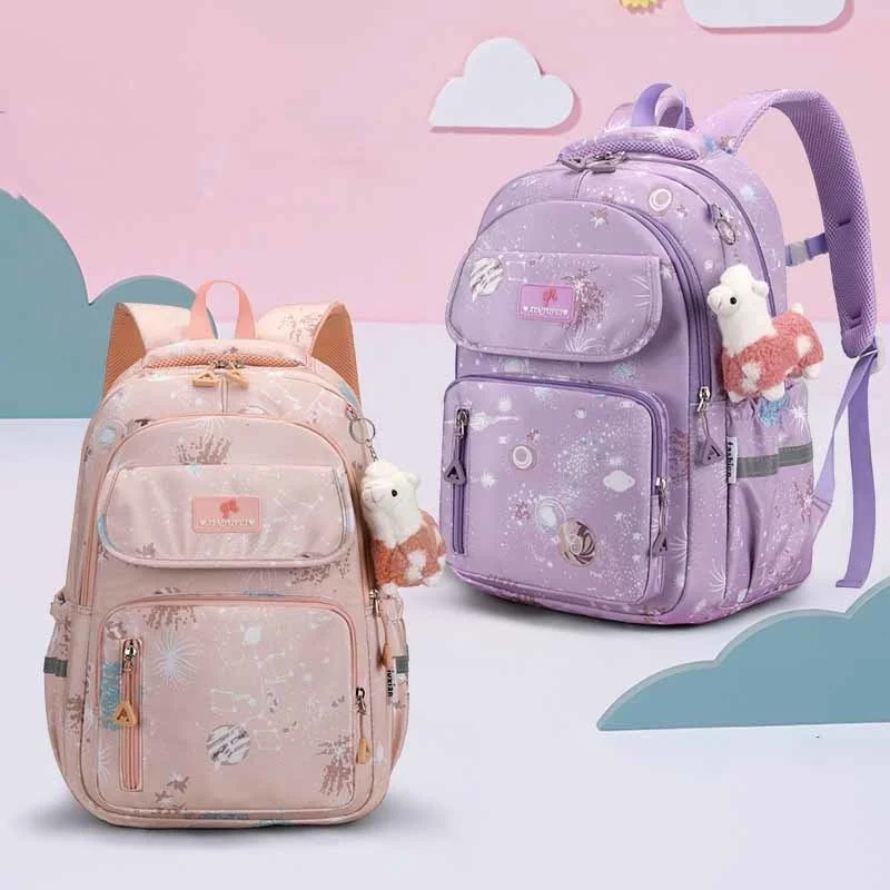 Школьные сумки для студентов, милые рюкзаки со звездами для девочек, рюкзаки для мальчиков начальной школы, Рюкзаки большой емкости, Светоотражающие сумки безопасности