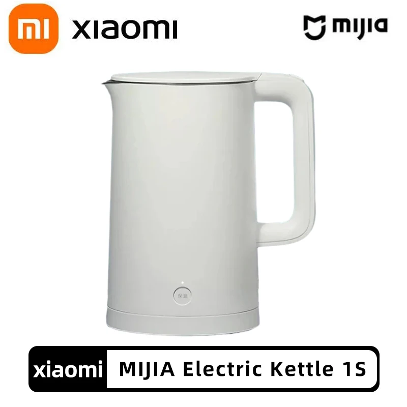 Электрический Чайник XIAOMI MIJIA 1S Для Быстрого Кипячения Воды Из Нержавеющей Стали, Чайник с Интеллектуальным Контролем Температуры, Защита От перегрева